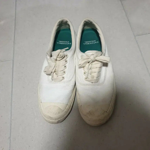 [BUNJANG] Catchball White Sneakers / 캐치볼 운동화 화이트