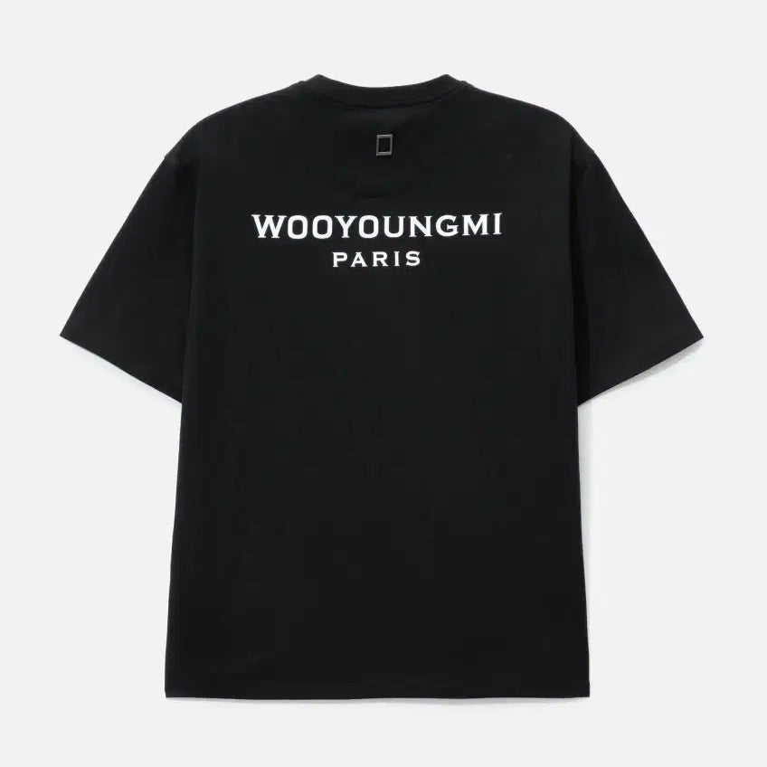 [BUNJANG] Wooyoungmi Back Logo Basic Short Sleeve T-Shirt / 우영미 백로고 기본 반팔티 블랙,화이트 남녀공용