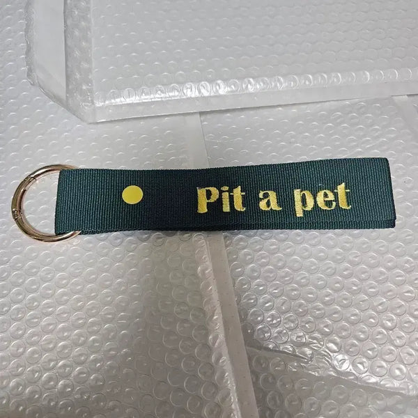 [BUNJANG] Pit a pet Green Logo Keyring / Pit a pet 키링 초록색