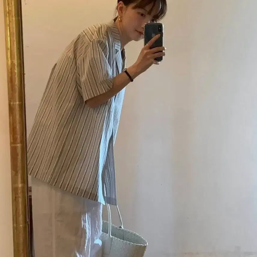 [BUNJANG] Le robe Striped Shirt Blue / lerobe 르로브 스트라이프셔츠 블루조합