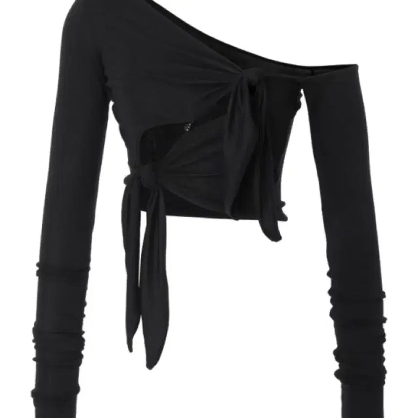[BUNJANG] Three Times Tide One Shoulder Cardigan Black / 쓰리타임즈 타이드 원숄더 가디건 블랙