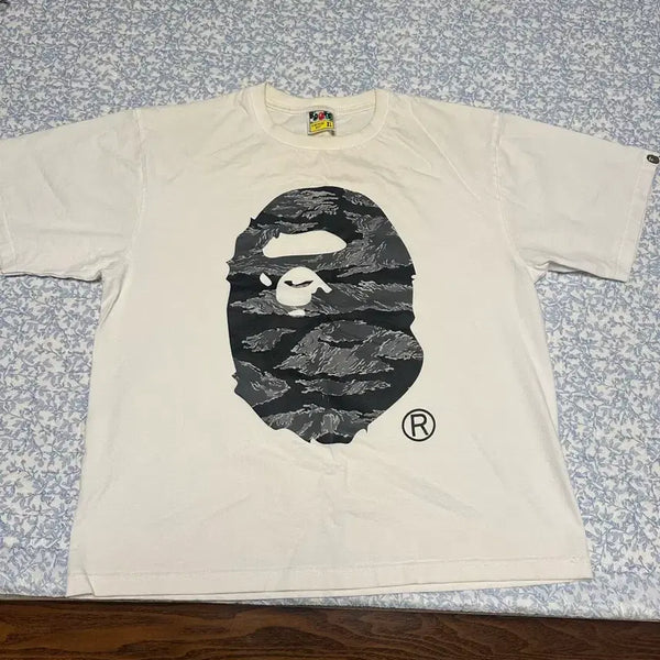 [BUNJANG] BAPE Big Ape Head T-Shirt XL White / 베이프 빅사루 티셔츠 xl 화이트