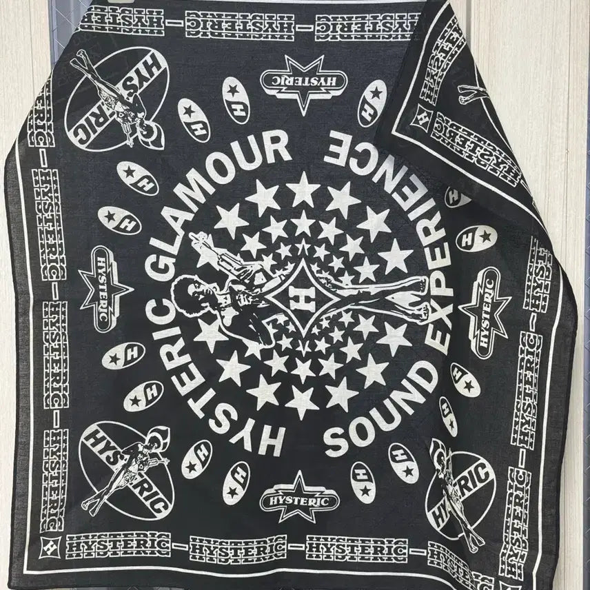 [BUNJANG] Hysteric Glamour Bandana Black / 히스테릭 글래머 반다나 블랙