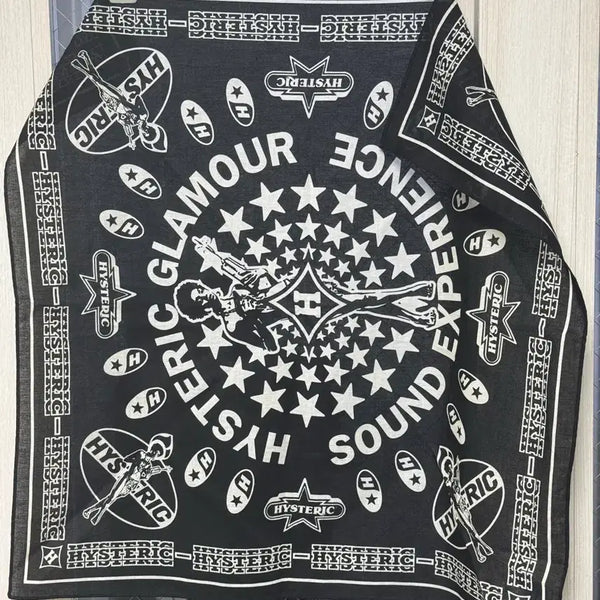 [BUNJANG] Hysteric Glamour Bandana Black / 히스테릭 글래머 반다나 블랙