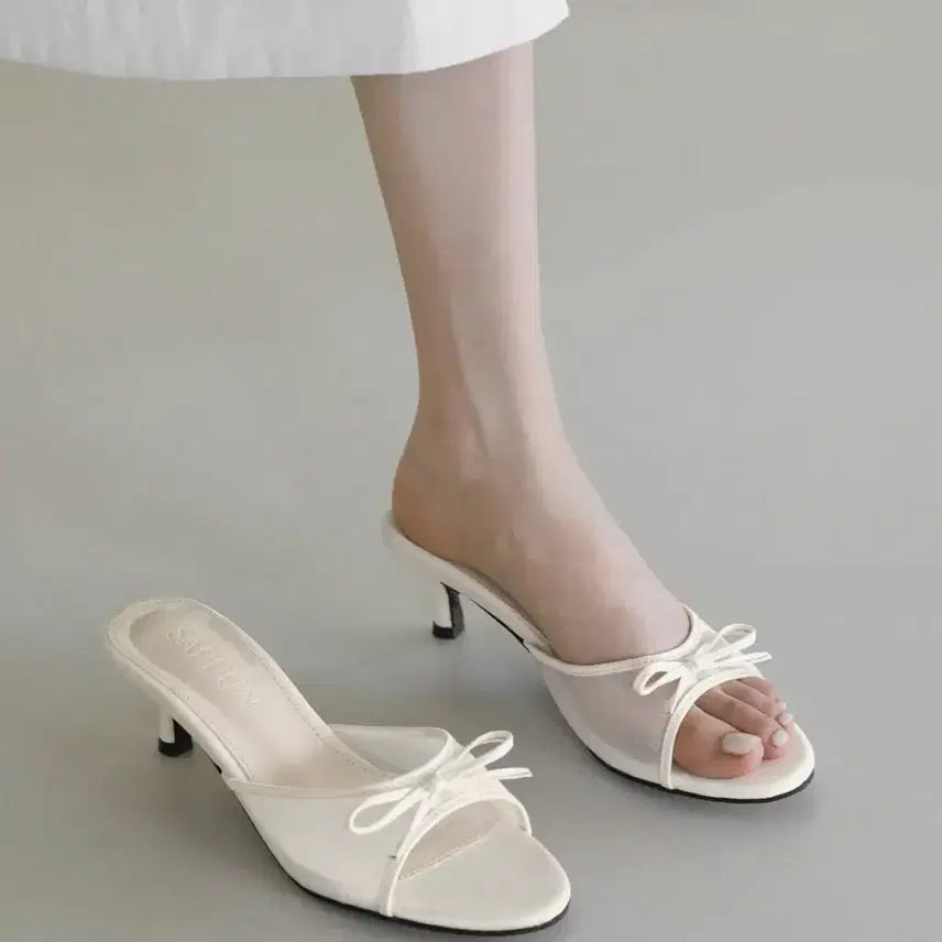 [BUNJANG] SAPPUN Rene Lin Mesh Ribbon Sandals Mules / 사뿐 르네린 매쉬 리본 샌들 뮬