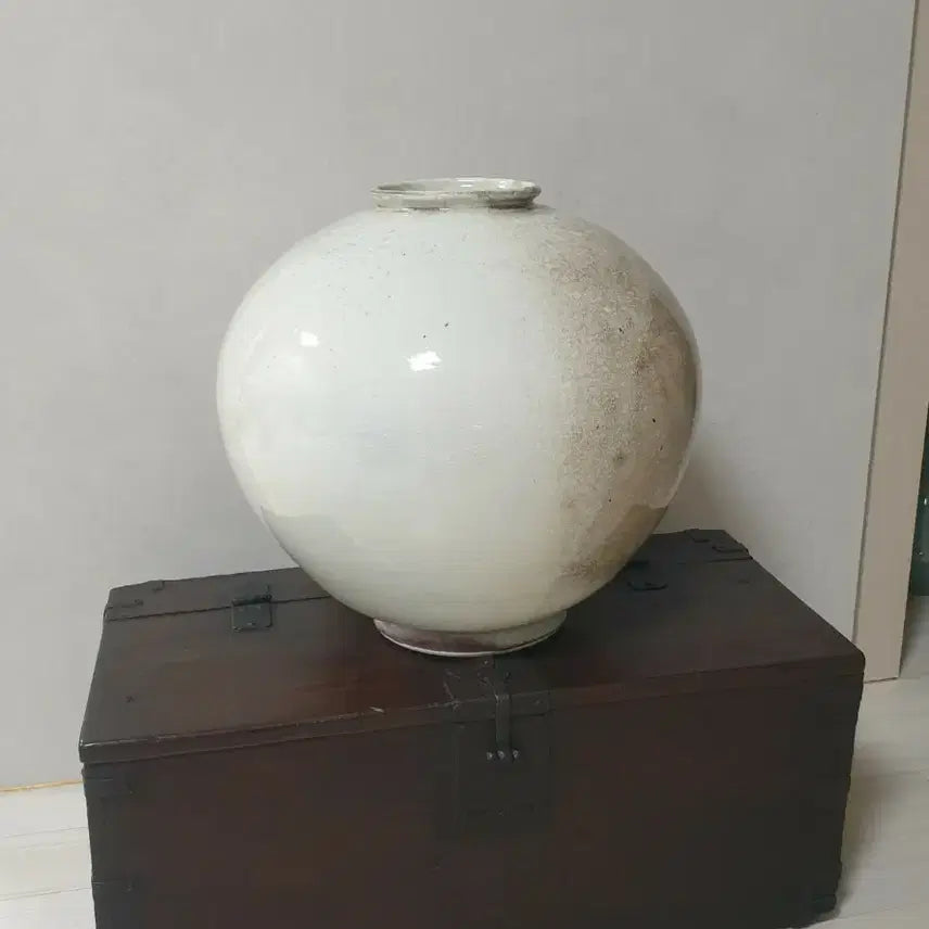 [BUNJANG] Kiln Fired Jinsha Moon Jar (Height 36cm) / 장작가마 진사 달항아리(높이 36)