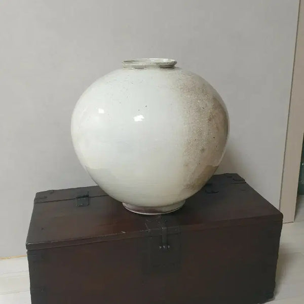 [BUNJANG] Kiln Fired Jinsha Moon Jar (Height 36cm) / 장작가마 진사 달항아리(높이 36)