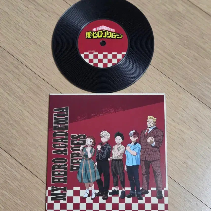 [BUNJANG] American Retro Record Style Coaster Set - My Hero Academia / 아메리칸레트로 레코드풍 코스터 우라라카 오챠코 바쿠고 카츠키 미도리야 이즈쿠 토도로키 쇼토 올마이트 나히아 히로아카 나의 히어로 아카데미아
