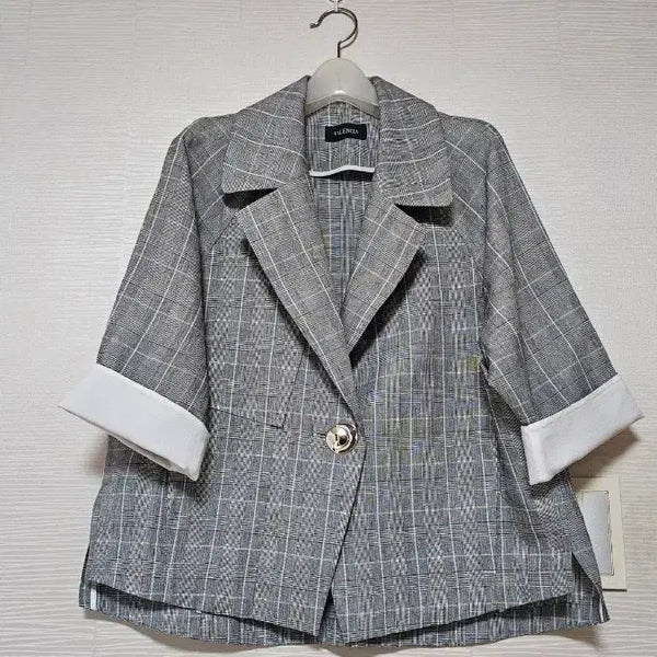 [BUNJANG] Balenciaga Checked Short-Sleeve Jacket / 발렌시아가 체크무늬 반팔 재킷(55)