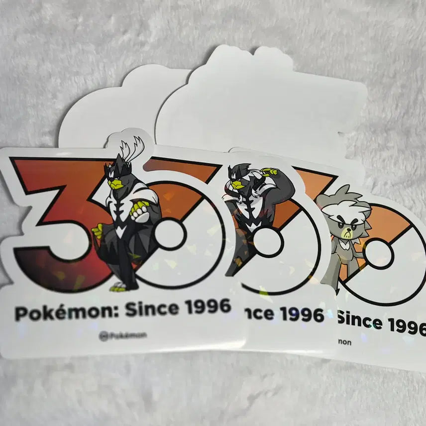 [BUNJANG] Pokemon 30th Anniversary Logo Sticker Set / 포켓몬 30주년 로고 스티커 치고마+우라오스(연격+일격)+랜덤2장