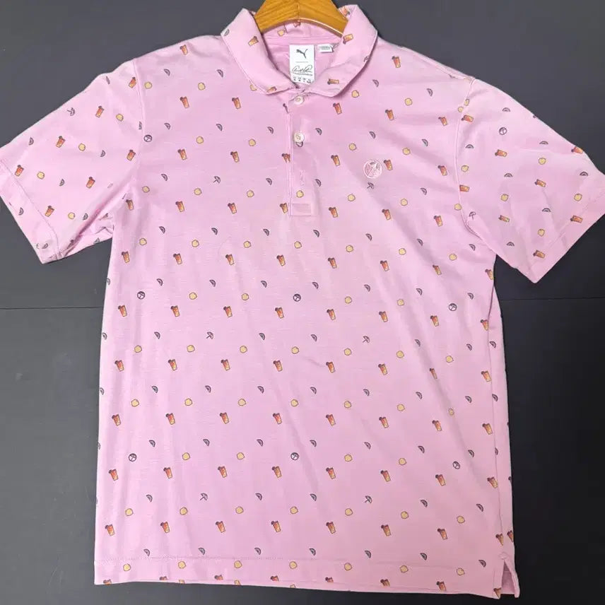 [BUNJANG] Puma Golf x Arnold Palmer Limited Edition Lemon Pattern Polo Shirt / 한정판 푸마 골프 x 아놀드 파머 레몬 패턴 폴로셔츠
