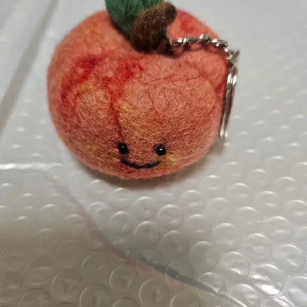 [BUNJANG] Peach Felt Keychain Doll / 복숭아 키링 펠트 인형