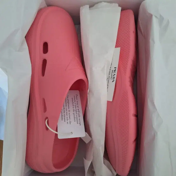 [BUNJANG] Prada Mellow Rubber Mules Pink / 프라다 멜로우 러버 뮬 핑크