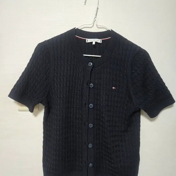 [BUNJANG] Tommy Hilfiger Short Sleeve Knit Navy / [S] 타미힐피거 반팔 니트 네이비