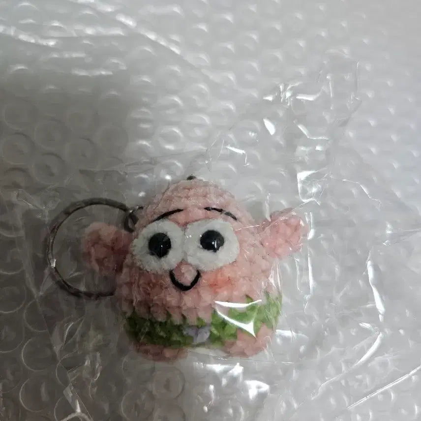 [BUNJANG] SpongeBob Patrick Mini Knit Keychain / 스폰지밥 뚱이 미니 뜨개 키링