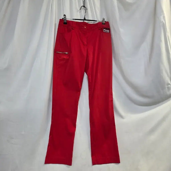 [BUNJANG] PING Golf Wear Women's Red Pants / 핑 골프웨어 여성 레드  바지64(24-25)