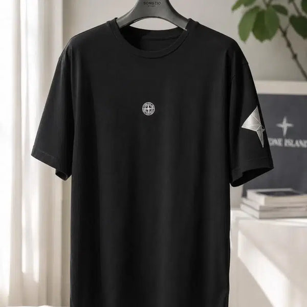 [BUNJANG] Stone Island Short Sleeve T-Shirt Black / 스톤아일랜드 반팔티 블랙 팔아요 챗 주세요
