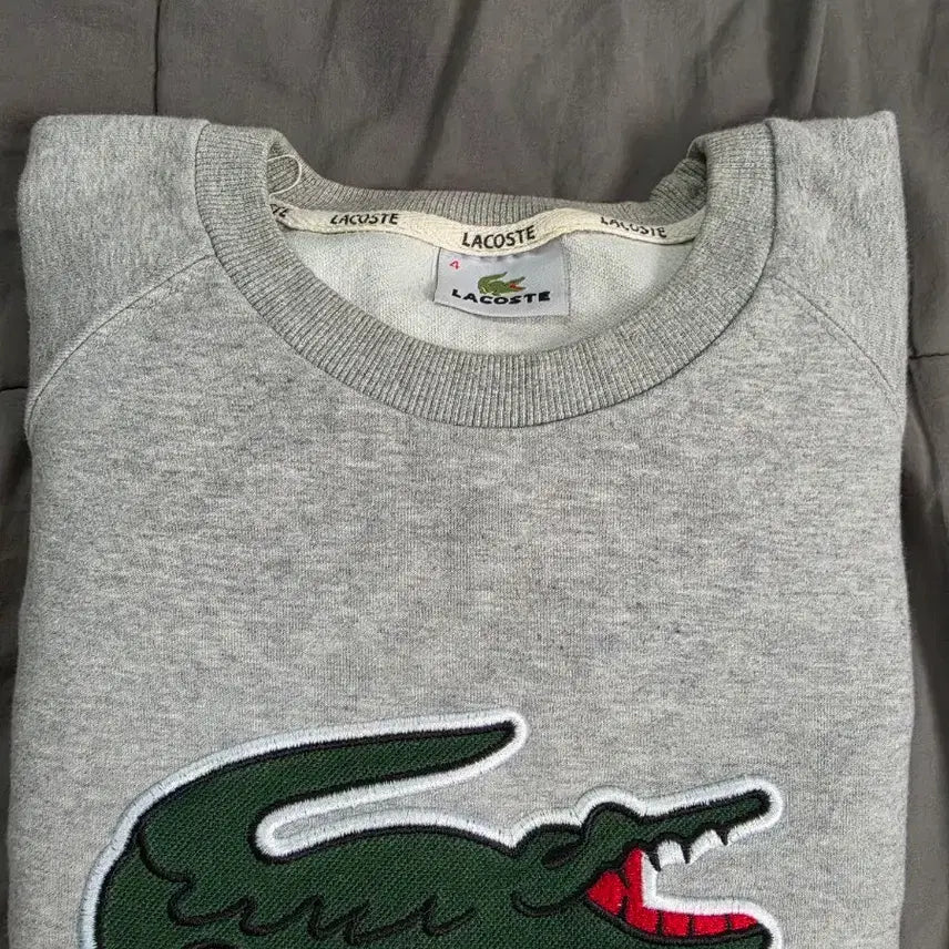 [BUNJANG] Lacoste Sweatshirt Grey Size 4 / 라코스테 맨투맨 그레이