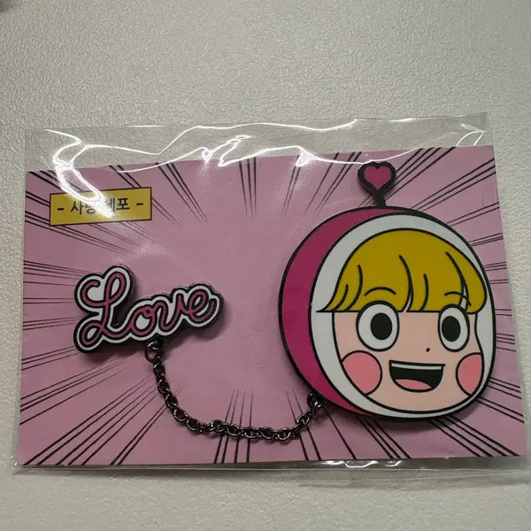 [BUNJANG] Yumi's Cells Love Badge (Sealed) / [미개봉] 유미의 세포들 사랑이 금속 체인 뱃지