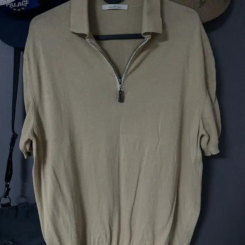 [BUNJANG] Ermenegildo Zegna Short-Sleeve Knit Top Beige / 에르메네질도 제냐 반팔니트