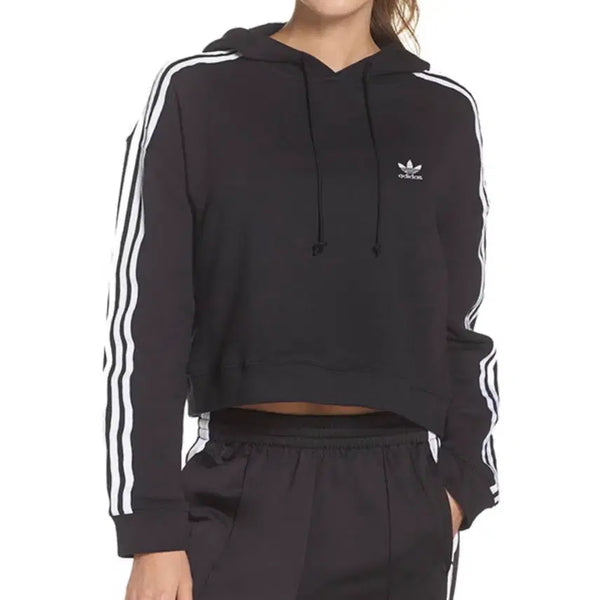 [BUNJANG] Adidas Originals Crop Hoodie & Disney Logo Jogger Pants Set / 아디다스 트레이닝 셋업 크롭 후디 오리지널 로고 팬츠
