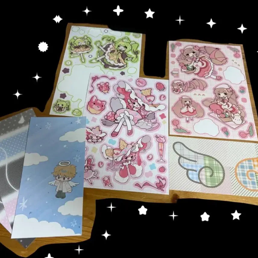 [BUNJANG] Cute Diary Decoration Stickers & Washi Paper Stickers Set / 귀여운 다꾸 스티커&모조지 스티커