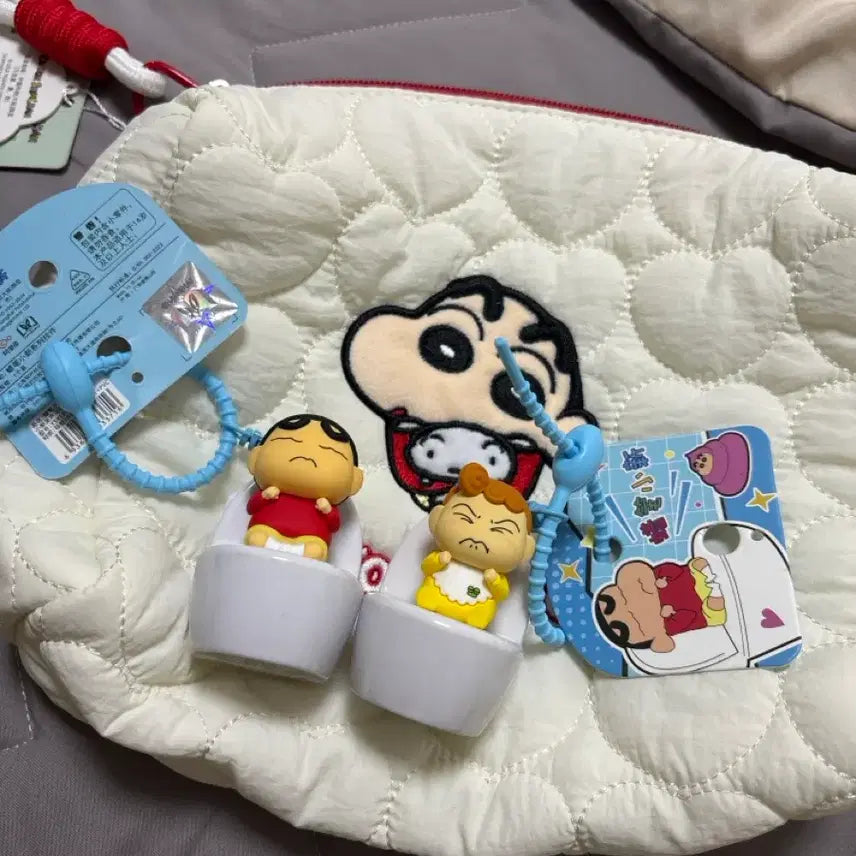 [BUNJANG] Crayon Shin-chan Crayon Shin-chan & Shin-chan's Sister Chin-chan Keyring Bundle Set / 일괄! 짱구 파우치 짱구 짱아 키링