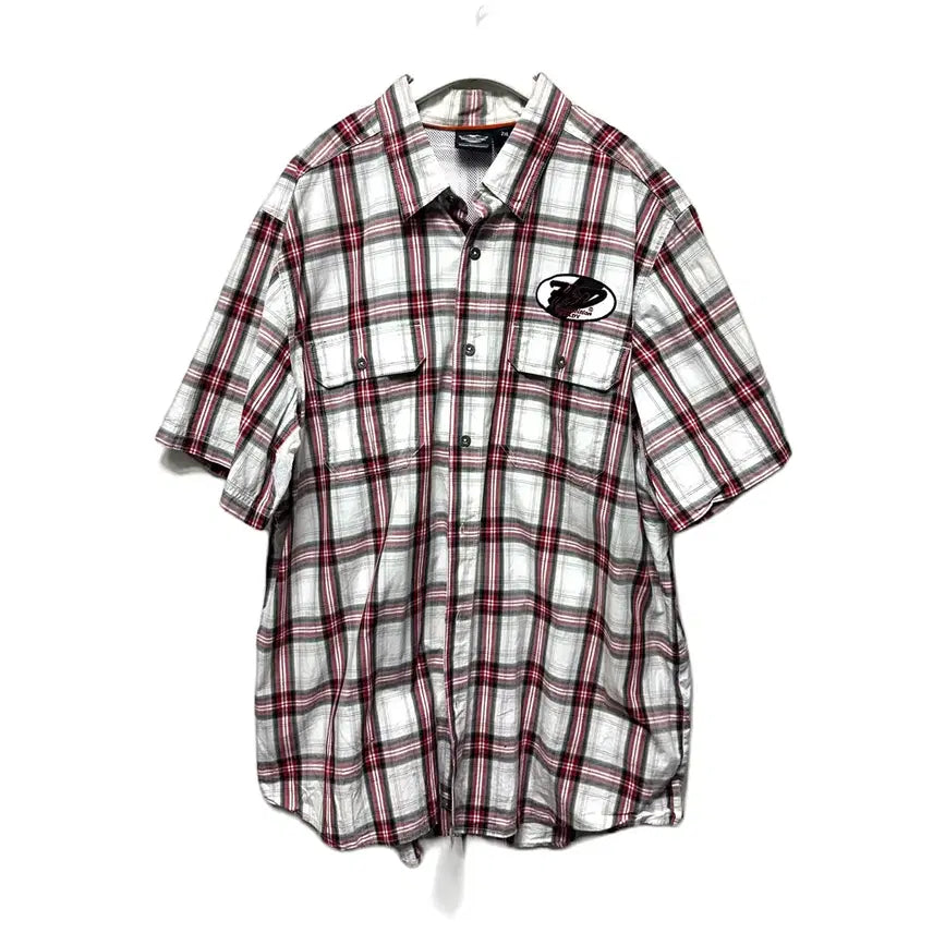 [BUNJANG] Harley-Davidson 2013 Embroidered Check Shirt / 13 할리데이비슨 자수 체크 셔츠