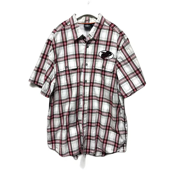 [BUNJANG] Harley-Davidson 2013 Embroidered Check Shirt / 13 할리데이비슨 자수 체크 셔츠