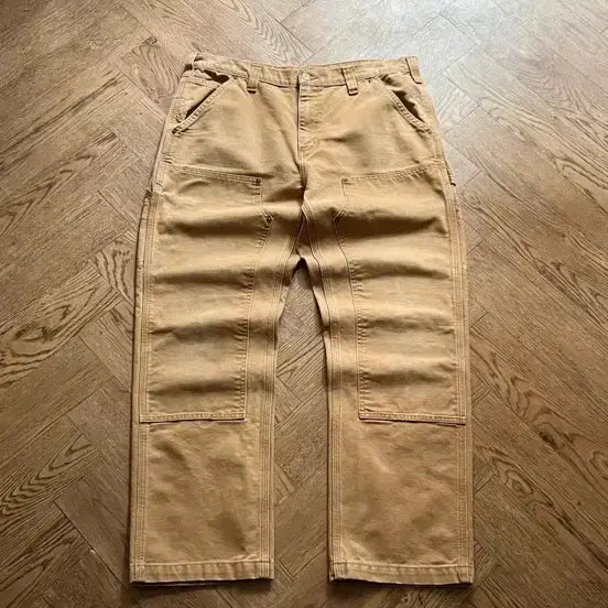 [BUNJANG] Carhartt USA Vintage Fading Double Knee Work Pants Beige 36 / 36]칼하트 USA 빈티지 페이딩 베이지 더블니 워크 팬츠