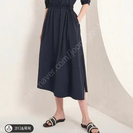 [BUNJANG] Mine Hooded Dress - Dark Navy - Size 66 / 마인후드원피스66