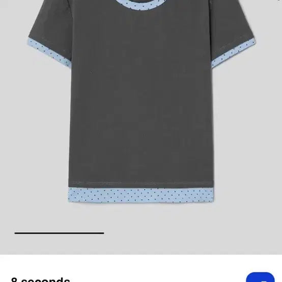 [BUNJANG] 8seconds Dot Color-Blocked Short-Sleeved T-Shirt M / 에잇세컨즈 도트배색반팔티셔츠 M