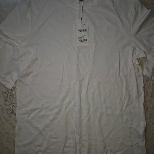 [BUNJANG] NIX Authentic Basic Round Neck Short Sleeve T-Shirt (Ivory Light) / [새상품/90] 닉스(NIX) 정품 기본 라운드 반팔 티셔츠 (아이보리