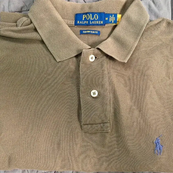 [BUNJANG] Polo Ralph Lauren Khaki Short Sleeve Polo Shirt M / 폴로 랄프로렌 카키색 반팔 카라티 M사이즈