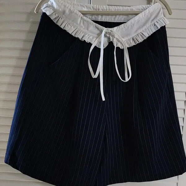 [BUNJANG] Stripe Navy Shorts / (새상품) 스트라이프 네이비 반바지