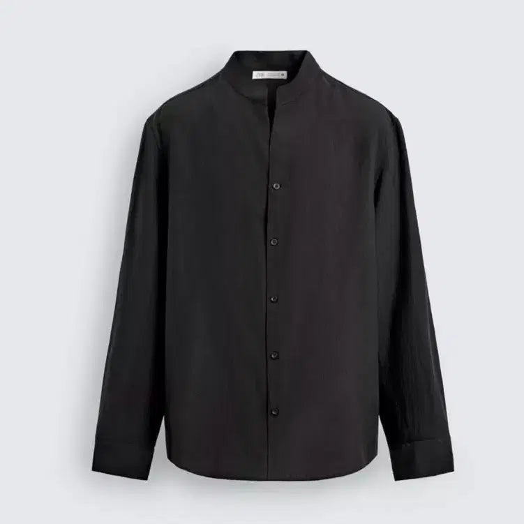 [BUNJANG] Zara Striped Collar Fluid Shirt / 자라 스트라이프 칼라 플루이드 셔츠