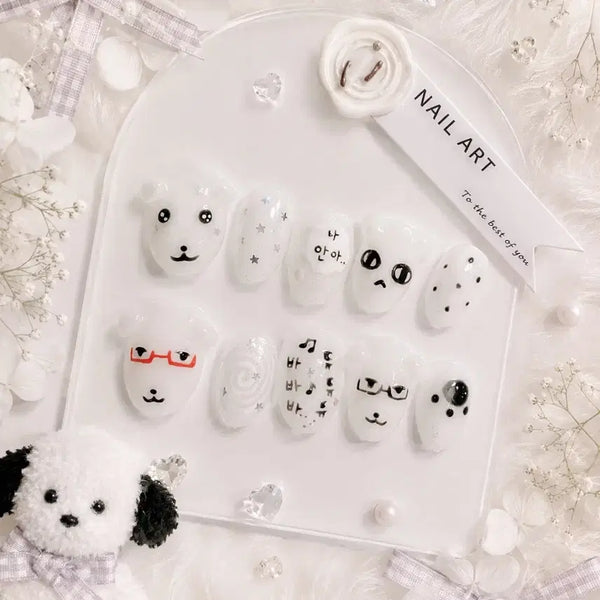 [BUNJANG] Handmade Nail Tips Set 3 / 가나디 고냐니 귀염보짝 수제네일팁 3탄