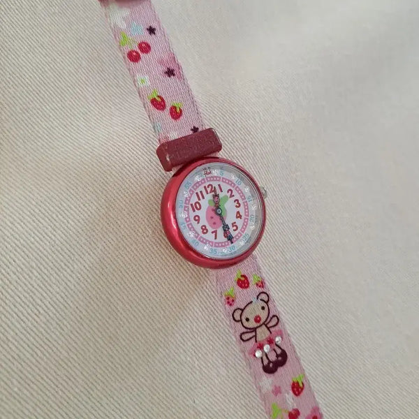[BUNJANG] Flick Flack Strawberry Bear Kidult Watch / 스와치 플릭플락 스트로베리 베어