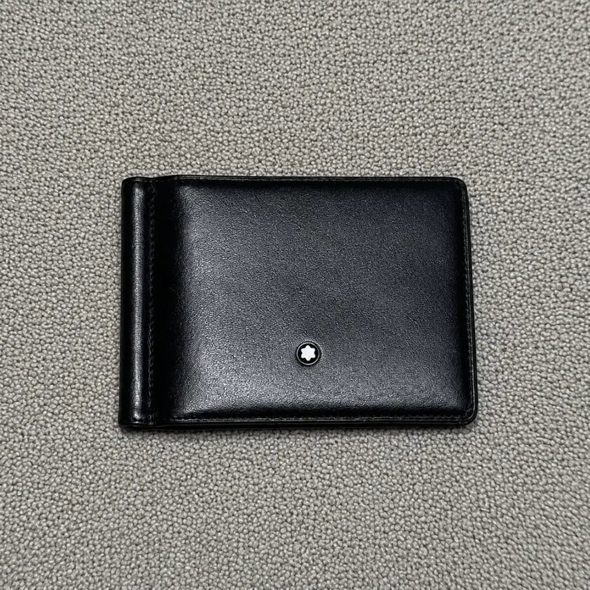 [BUNJANG] Montblanc Meisterstück Calf Skin Leather Bifold Money Clip Wallet / 몽블랑 머니클립 반지갑 블랙