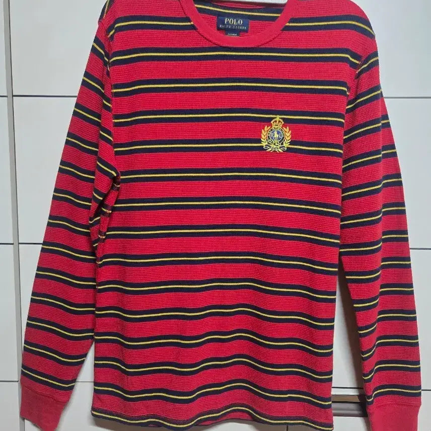 [BUNJANG] Polo Ralph Lauren Striped Waffle Long Sleeve / 폴로 랄프로렌 스트라이프 와플 롱슬리브