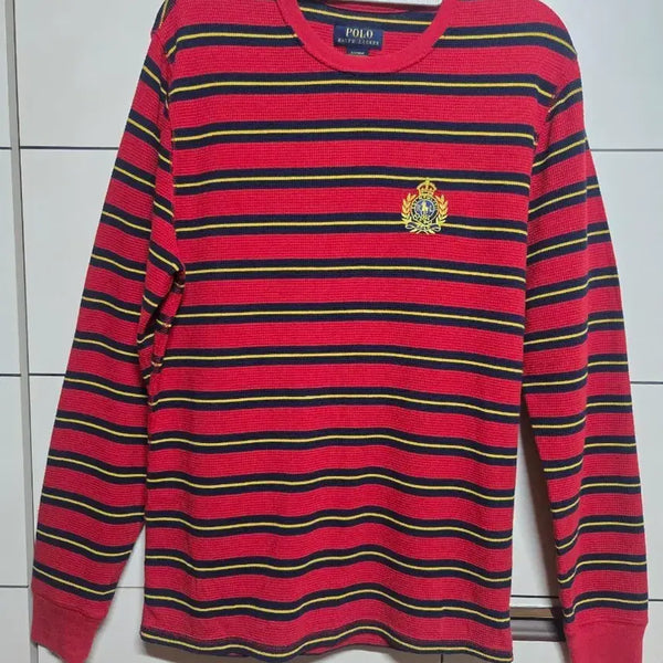 [BUNJANG] Polo Ralph Lauren Striped Waffle Long Sleeve / 폴로 랄프로렌 스트라이프 와플 롱슬리브
