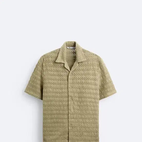 [BUNJANG] Zara Crochet Shirt Olive XL / 자라 크로셰 셔츠 올리브색상 XL