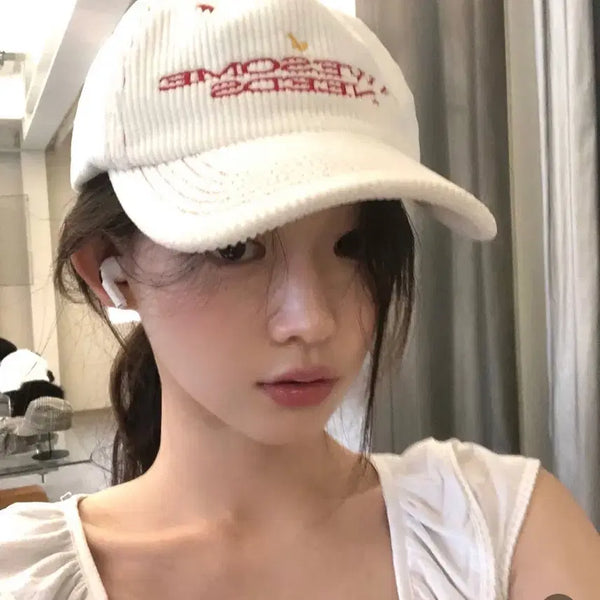 [BUNJANG] Awesome Needs Choi Yoon-ji Corduroy Ball Cap / 최윤지 어썸니즈 볼캡 모자