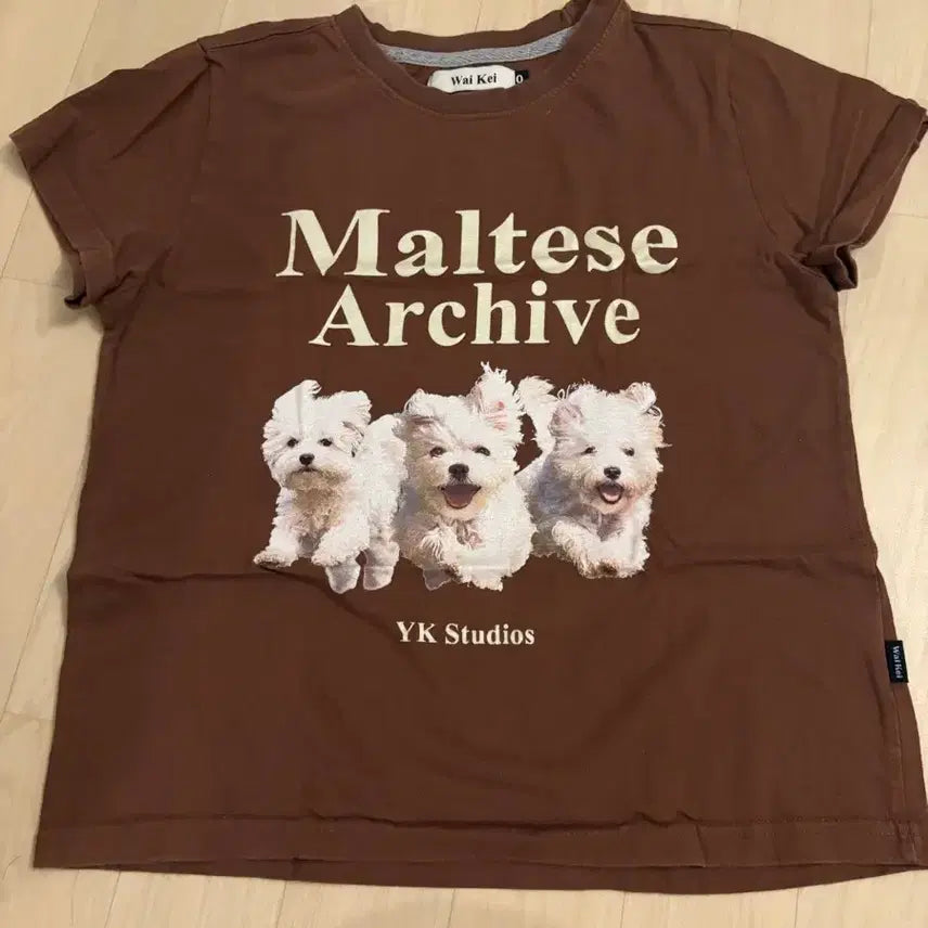 [BUNJANG] YK Studio Maltese Archive T-Shirt Brown / 와이케이 말티즈 아카이브 반팔 티셔츠 브라운