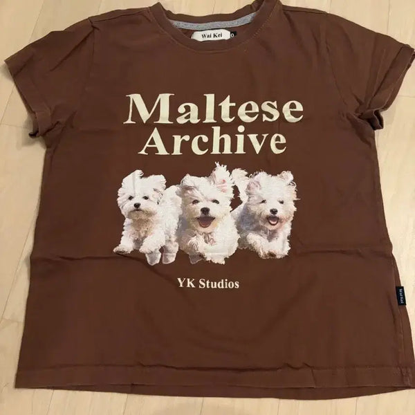 [BUNJANG] YK Studio Maltese Archive T-Shirt Brown / 와이케이 말티즈 아카이브 반팔 티셔츠 브라운