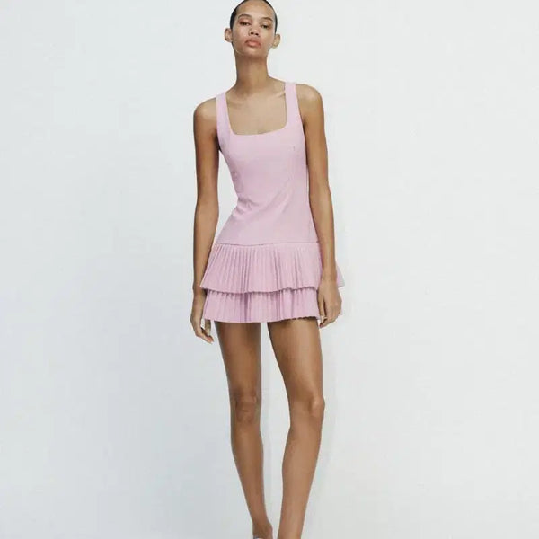 [BUNJANG] Zara Pleated Jumpsuit Mini Dress XS / [택제거 새상품] 자라 플리츠 점프수트 원피스 XS