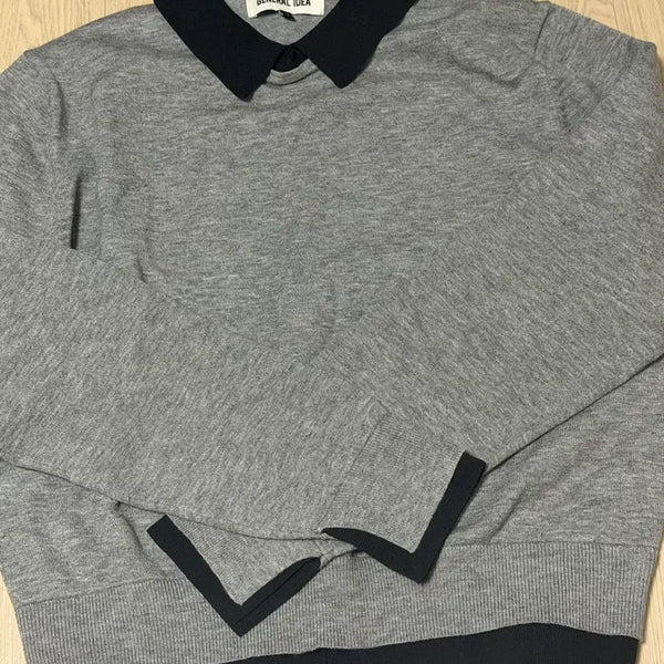 [BUNJANG] General Idea Double Layered Long Sleeve T-shirt Set / 제너럴아이디어