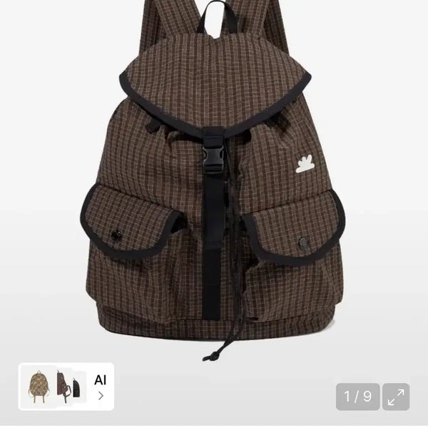 [BUNJANG] Sunlove Explorer Daypack Brown Grid Backpack / 썬러브 Explorer Daypack Brown Grid 백팩