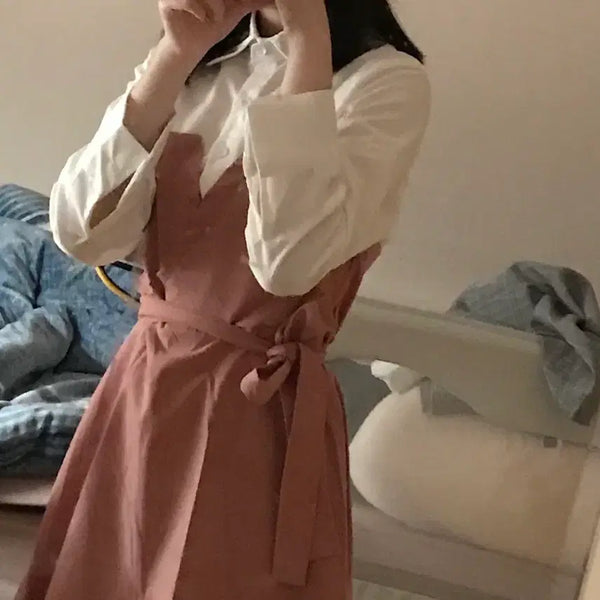 [BUNJANG] Pink Shirt Dress / 스나계 핑크 원피스 일스 셔츠 원피스
