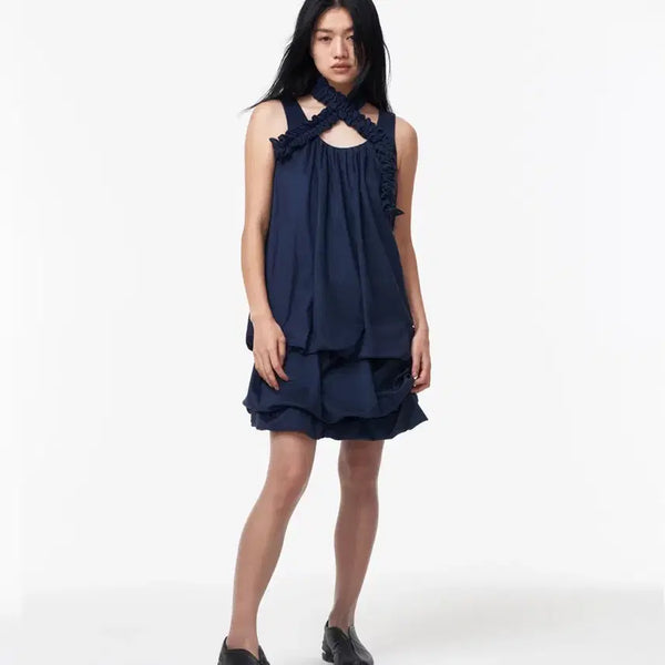 [BUNJANG] housemce Steel Dress Navy / 하우스므세 housemce 스틸 드레스 네이비